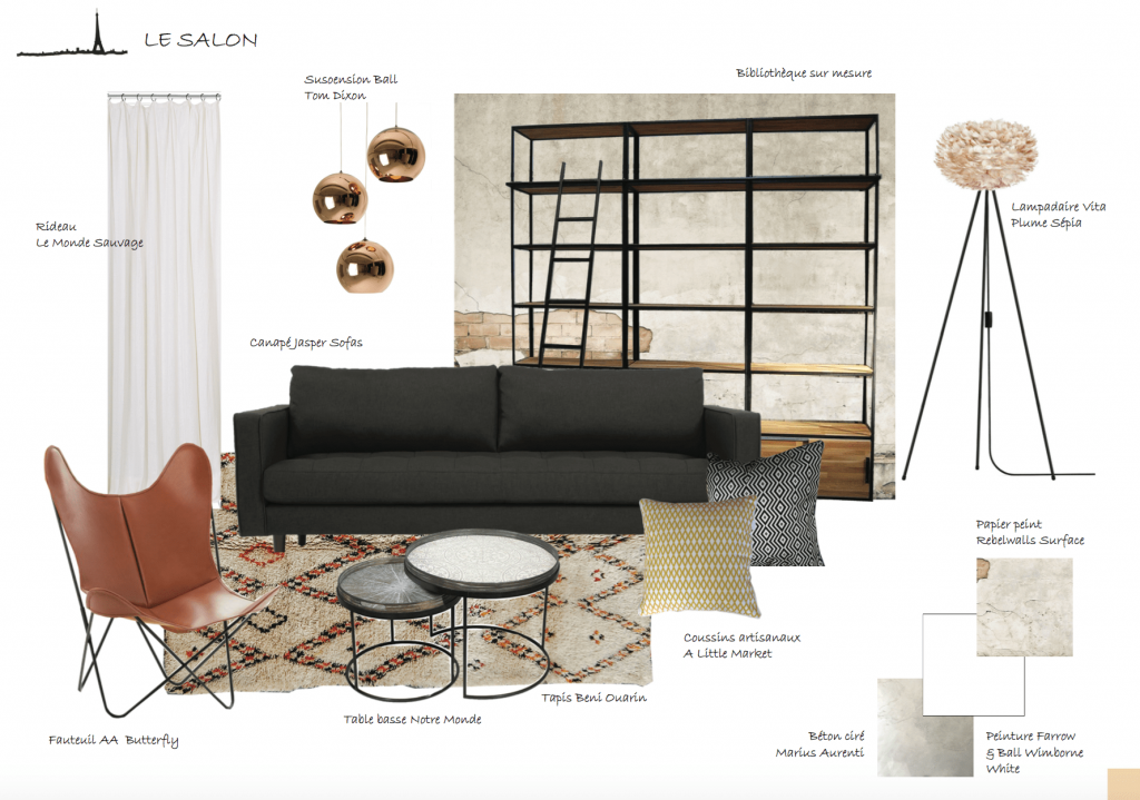 Planche mobilier decoration Elodie GALLAIS